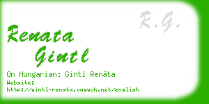 renata gintl business card