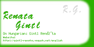 renata gintl business card